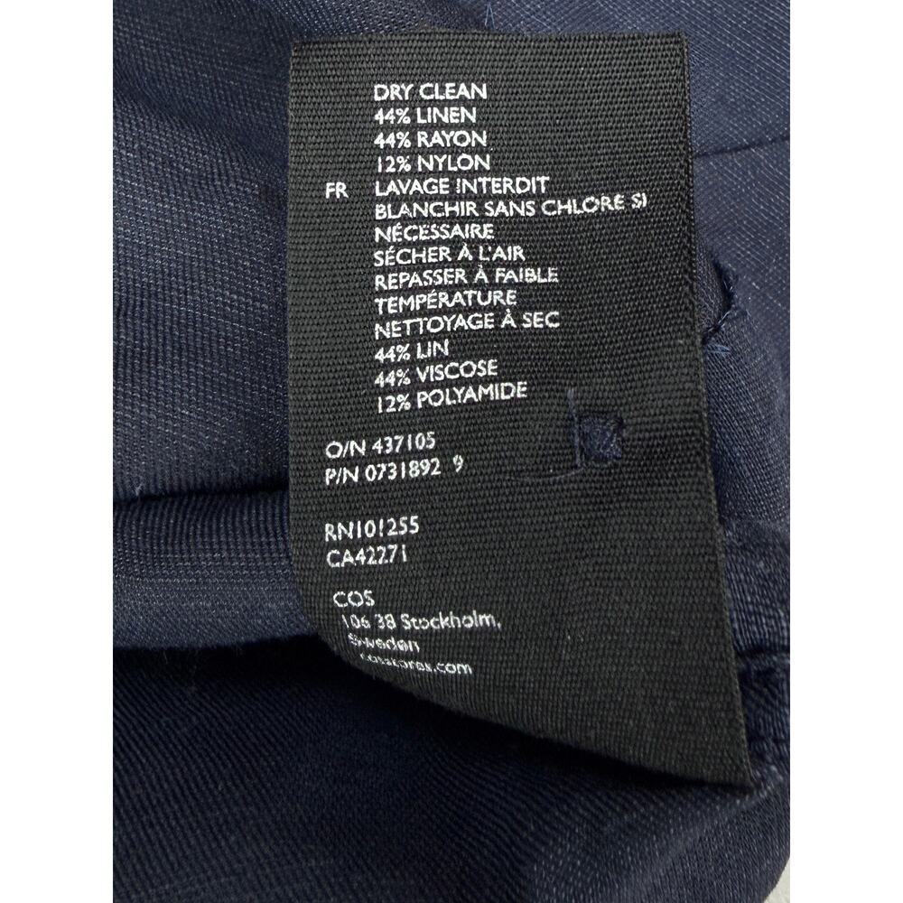 COS Boxy Linen-Shirt With Folded Sleeves Size 2 - Picture 7 of 7